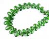 Natural Green Tourmaline Faceted Pear Drop Beads Strand Length 8 Inches and Size 7.5mm to 12.5mm approx.